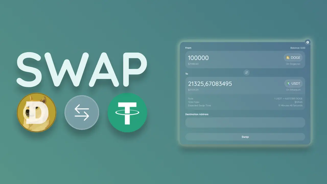 Trade Dogecoin to USDT using Ctrl Wallet